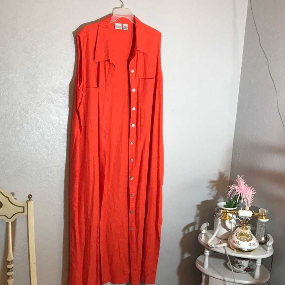 Carolina Colours Pretty Orange No sleeve jkt dress